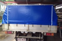 Back view Ute Curtains with zips